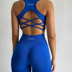 Flex Sculpt – Short Open Back Set Blue
