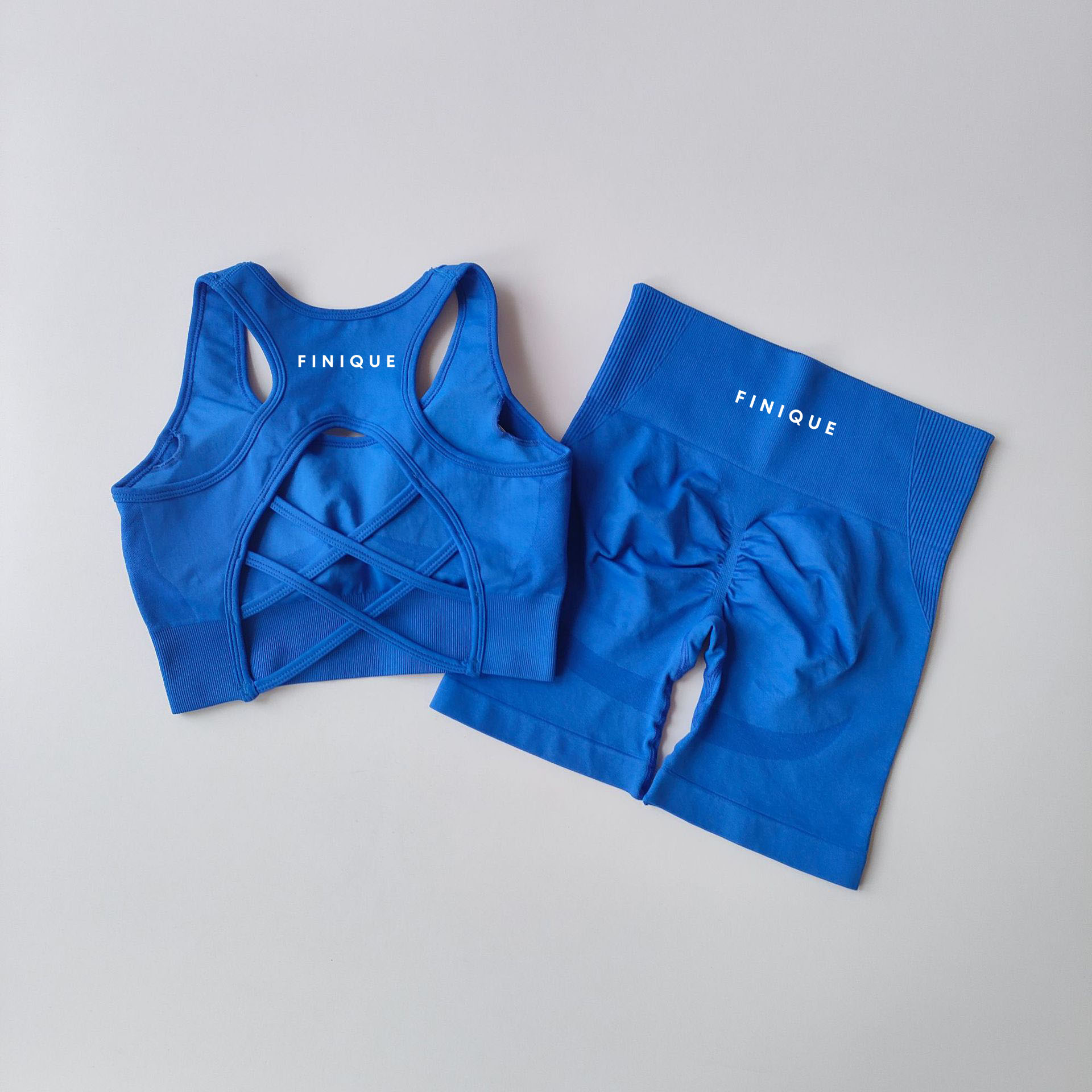 Flex Sculpt – Short Open Back Set Blue