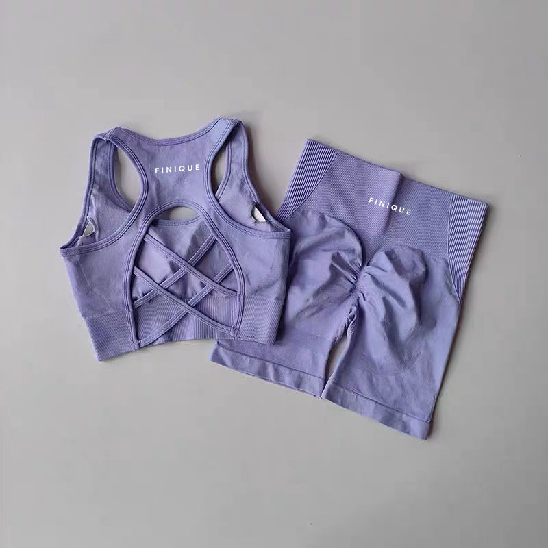 Flex Sculpt – Short Open Back Set Lilac