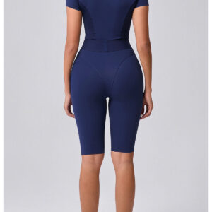 SculptFit Zip-Up Bodysuit Blue
