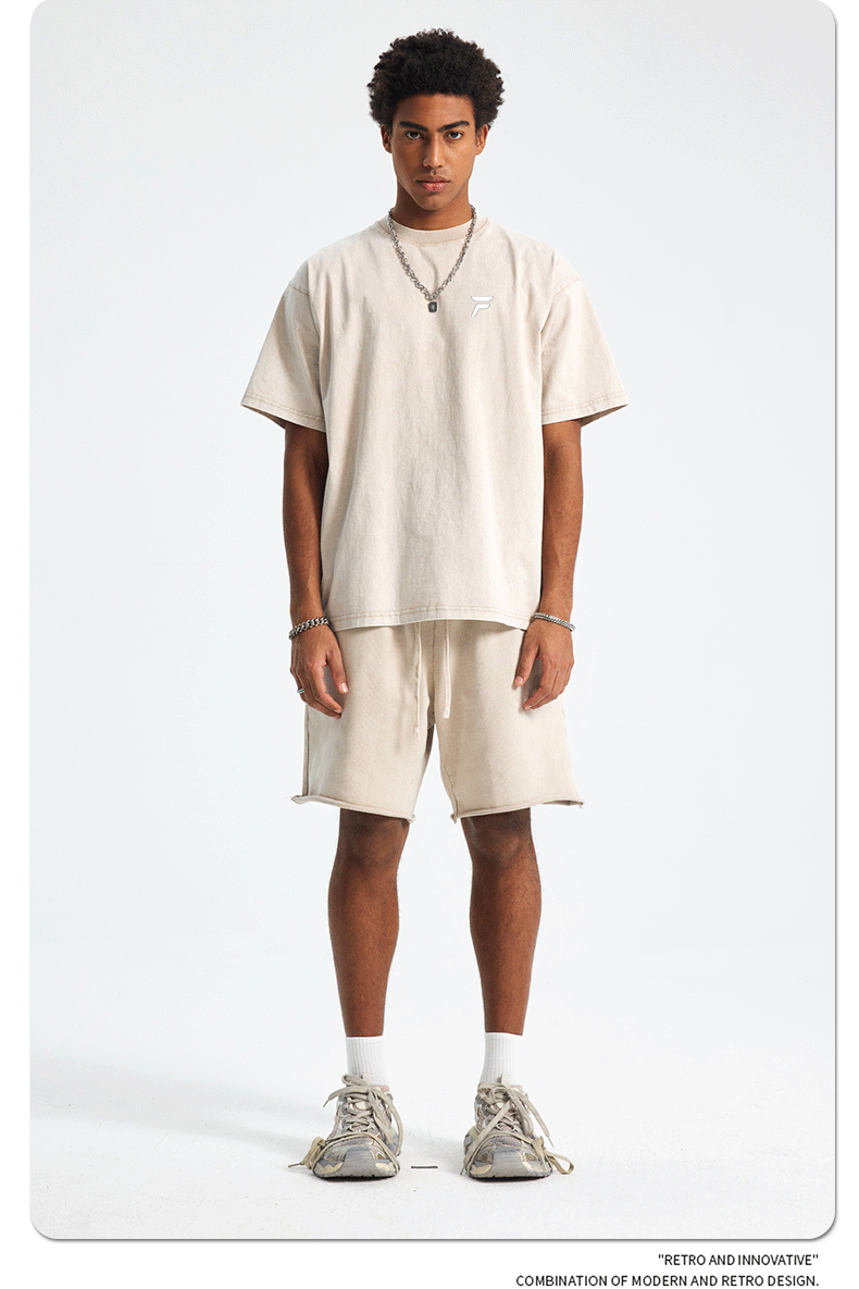 Core Ease – Oversized Unisex Set Beige - Image 2