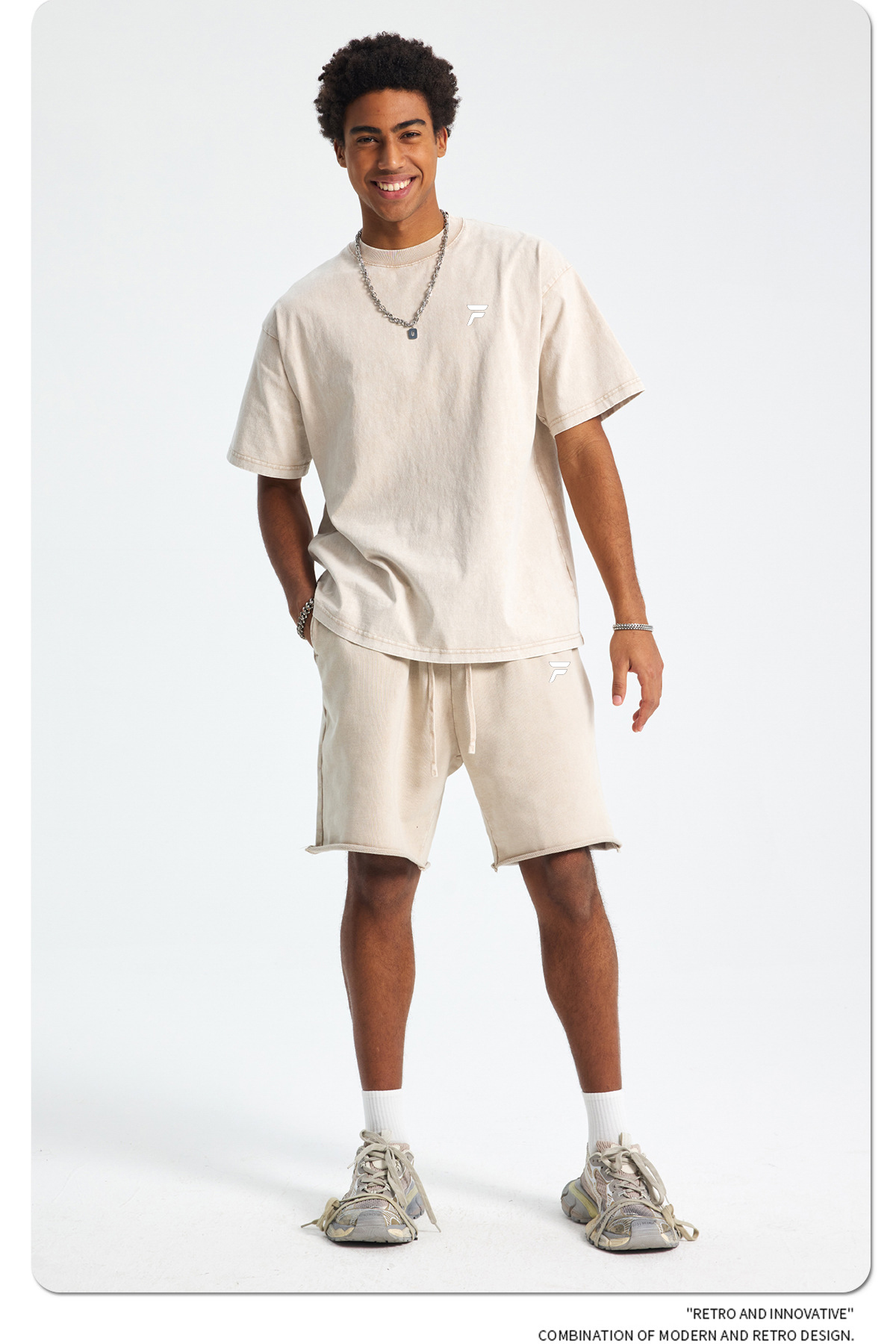 Core Ease – Oversized Unisex Set Beige