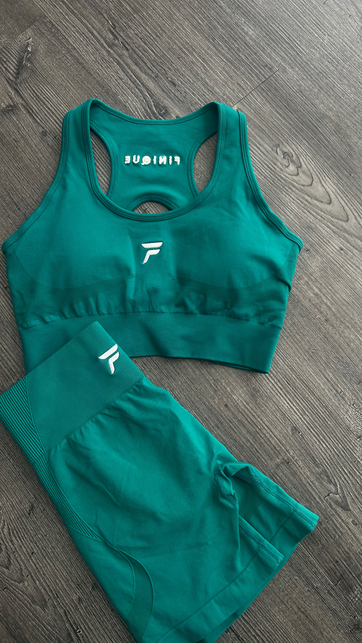 Flex Sculpt – Short Open Back Set Turquoise